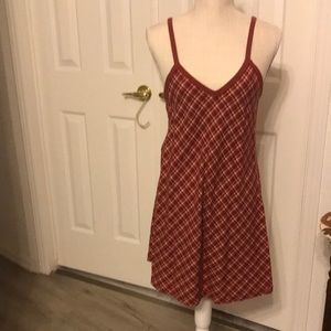 Plaid cotton night gown size small